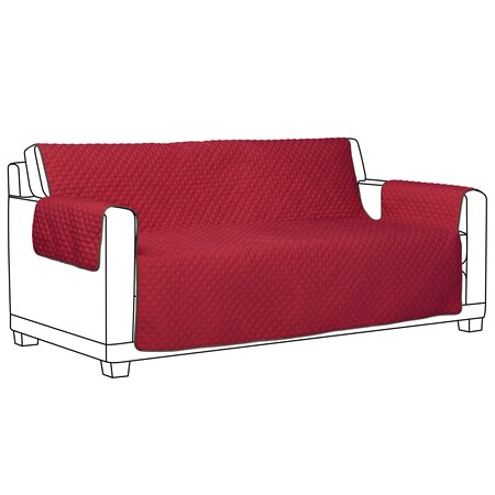 Cover Bonanza Indoor Sofa Slipcover, Red/Brown, 68"Wx21"Dx25"H 51-012-011701-EC